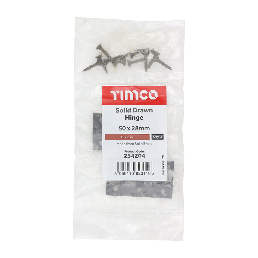 TIMCO Solid Drawn Hinge BRZ
