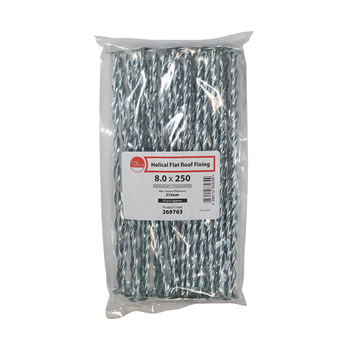 TIMCO Helical Flat Roof Fixing Zinc