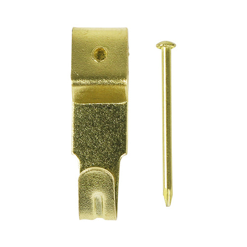 TIMCO Picture Hook & Nails - E/Brass