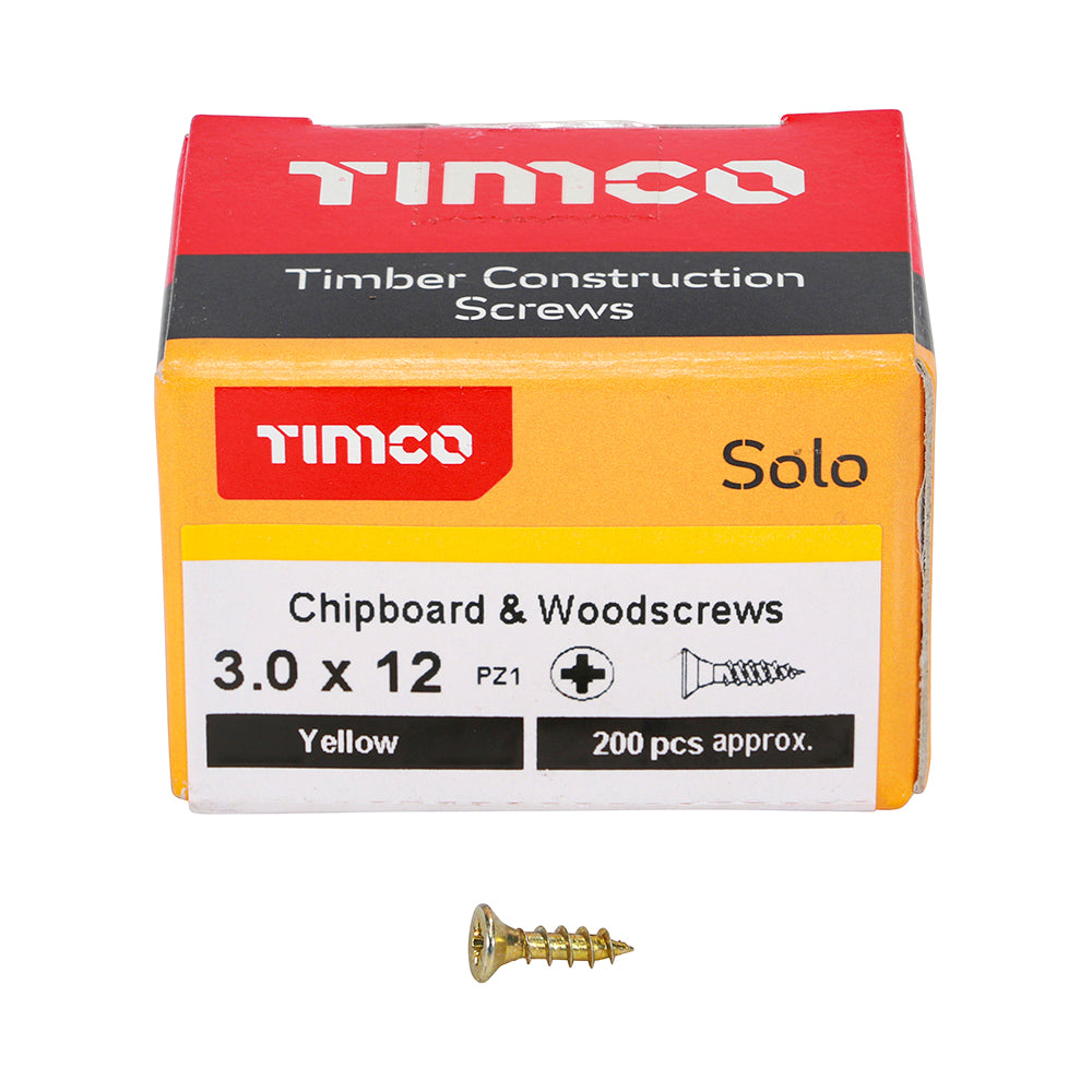 TIMCO Solo Woodscrew PZ1 CSK