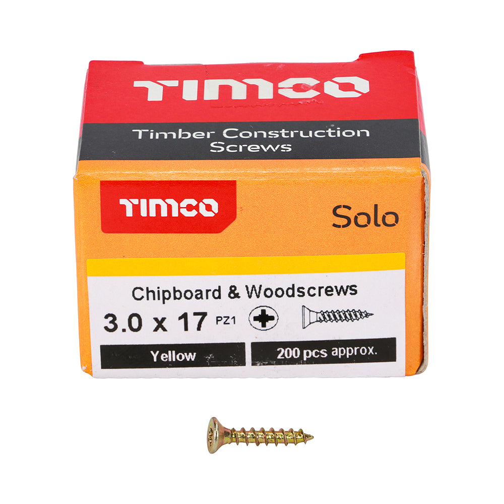 TIMCO Solo Woodscrew PZ1 CSK