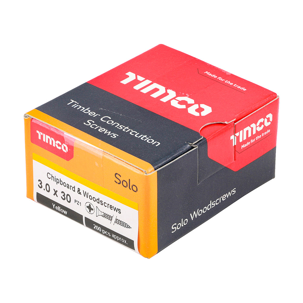 TIMCO Solo Woodscrew PZ1 CSK