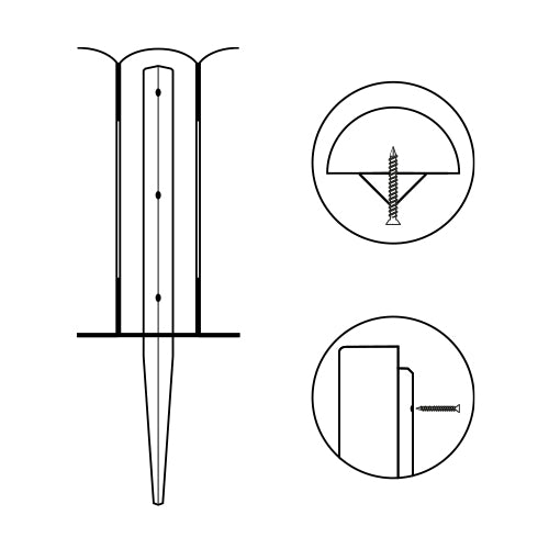 TIMCO Border Roll Pin - Galv