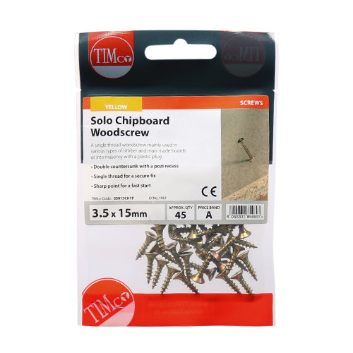 TIMCO Solo Woodscrew PZ2 CSK