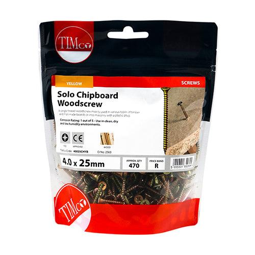 TIMCO Solo Woodscrew PZ2 CSK