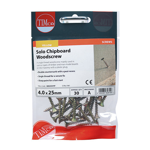 TIMCO Solo Woodscrew PZ2 CSK