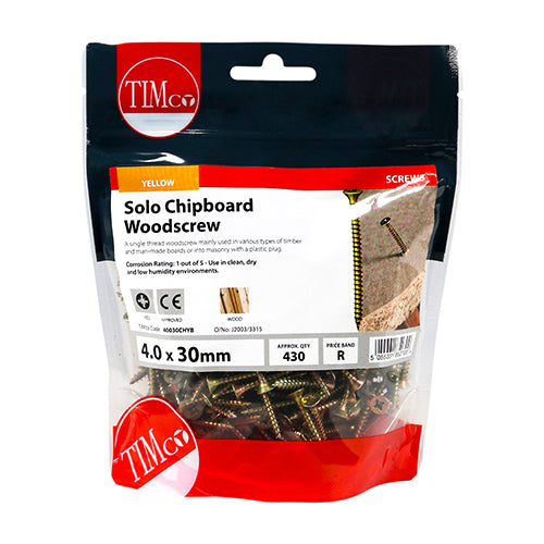 TIMCO Solo Woodscrew PZ2 CSK
