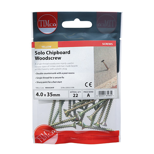 TIMCO Solo Woodscrew PZ2 CSK