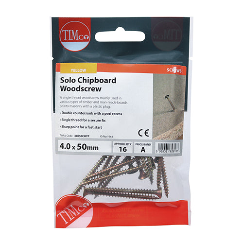 TIMCO Solo Woodscrew PZ2 CSK