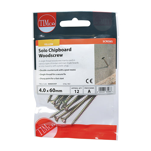 TIMCO Solo Woodscrew PZ2 CSK