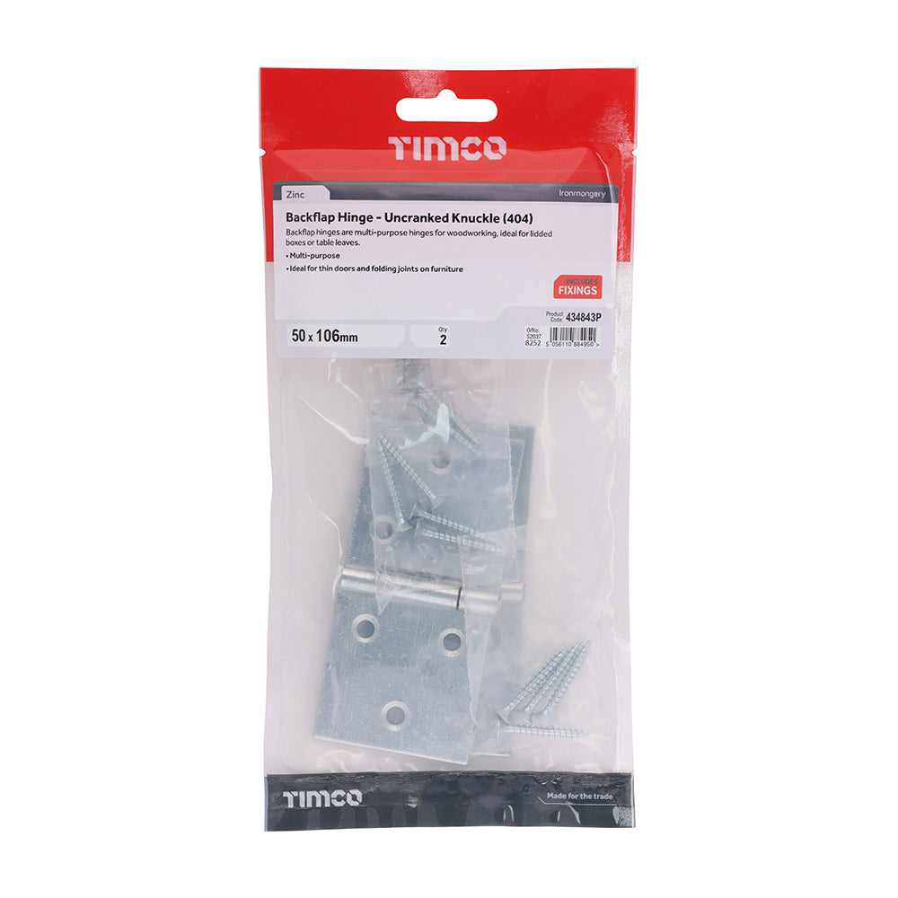 TIMCO Backflap Hinge U/C ZINC
