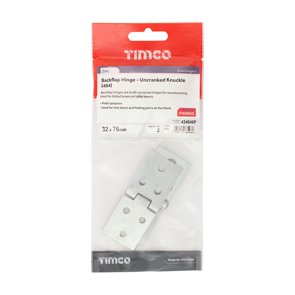 TIMCO Backflap Hinge U/C ZINC