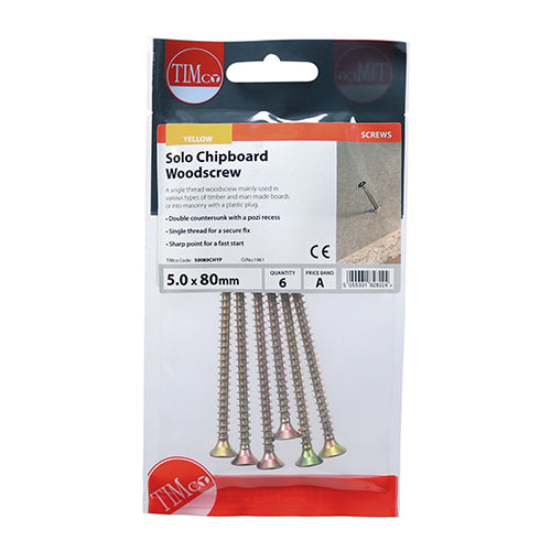 TIMCO Solo Woodscrew PZ2 CSK