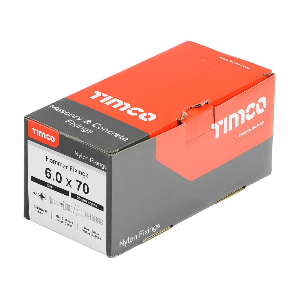 TIMCO Nylon Hammer Fixing - BZP