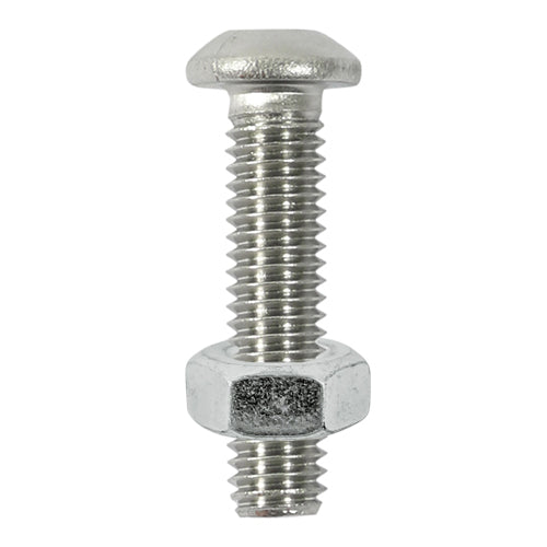 TIMCO Button Socket & Nut - A2 SS