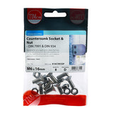 TIMCO CSK Socket & Nut - A2 SS