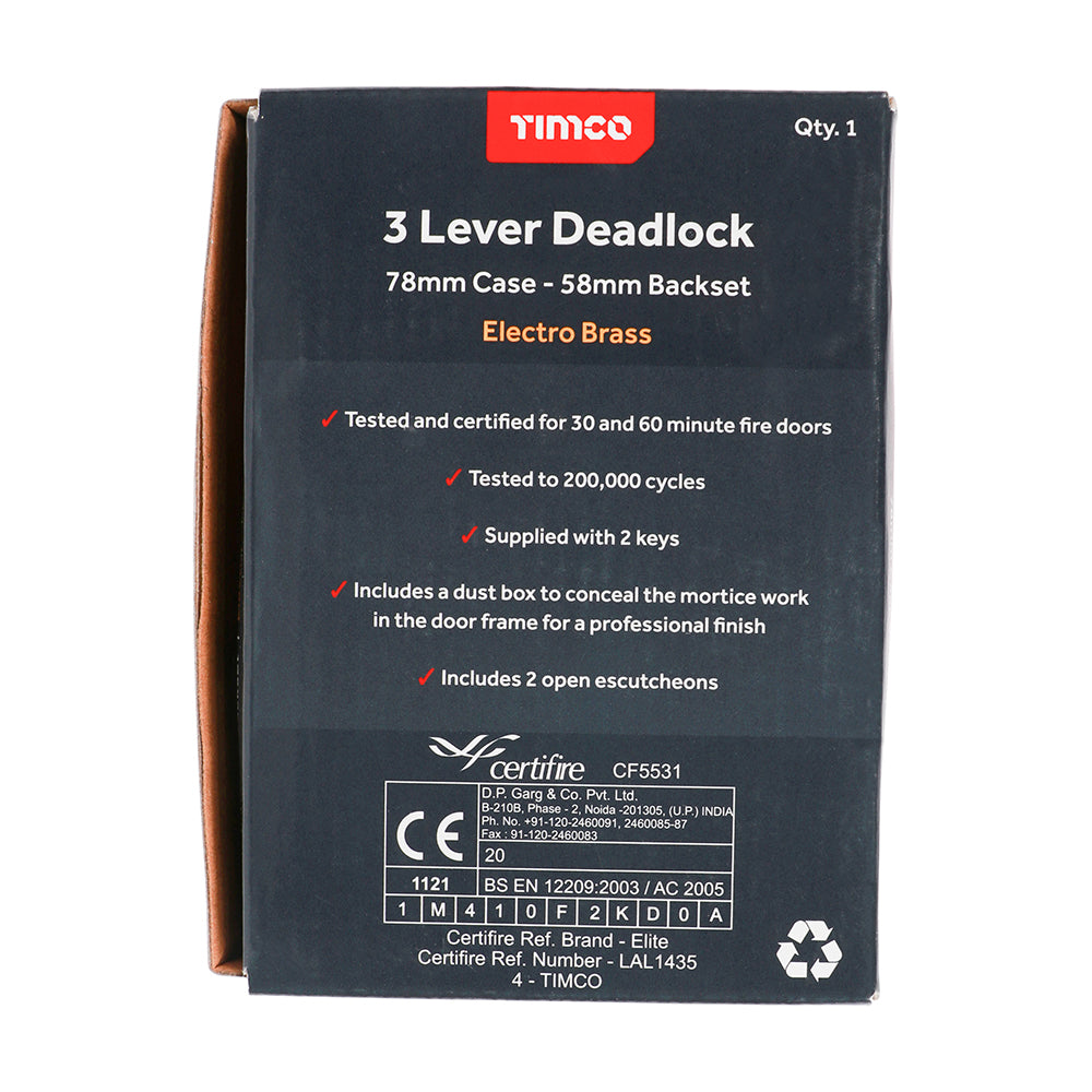 TIMCO 3 Lever Deadlock