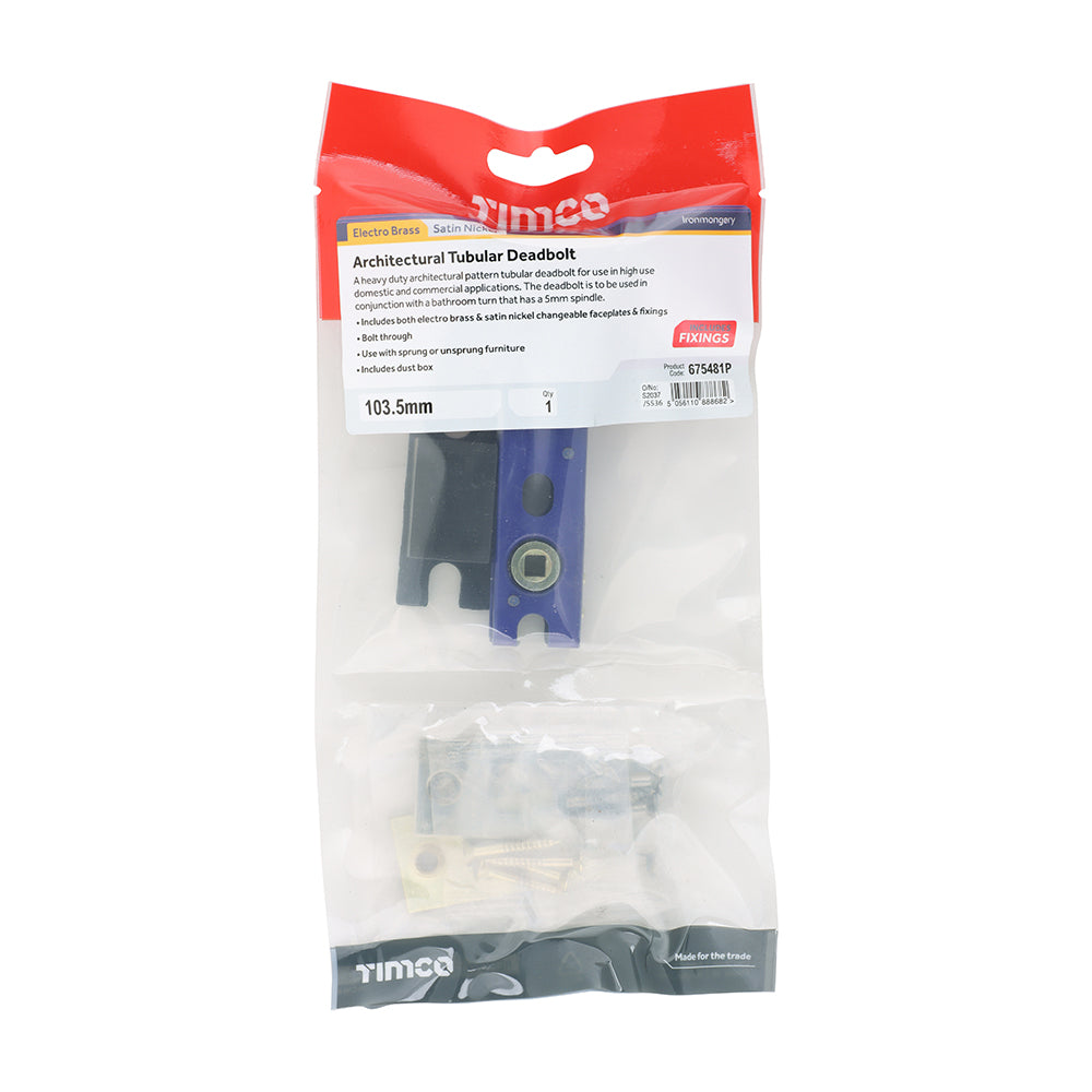TIMCO Arch Tubular D/Bolt EB & SN