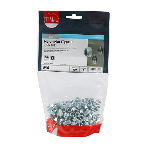TIMCO Nylon Nut Type P DIN 982 BZP