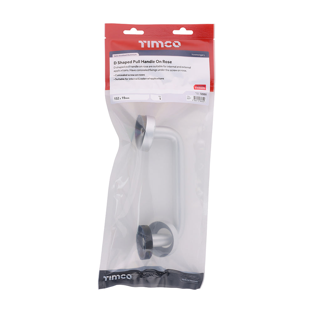 TIMCO DShape Pull Handle On Rose SAA