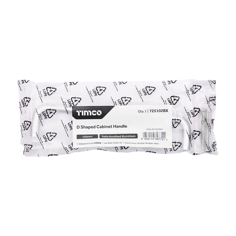 TIMCO DShape Cabinet Handle SAA