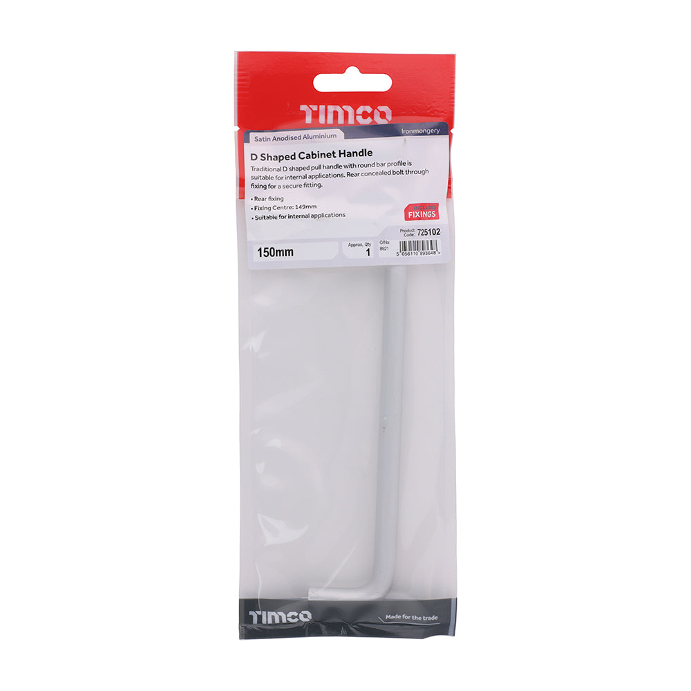 TIMCO DShape Cabinet Handle SAA