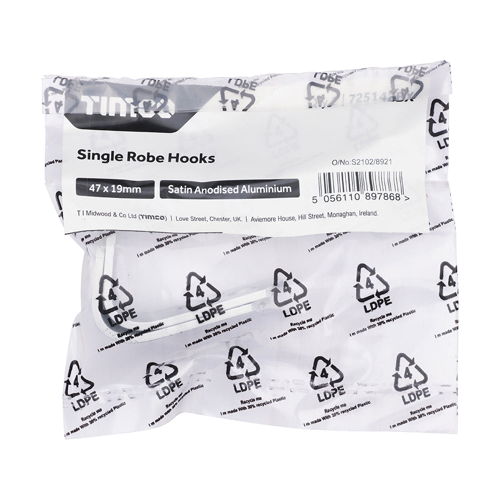 TIMCO Single Robe Hook