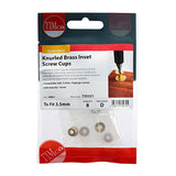 TIMCO Knurled Brass Inset Screw Cups
