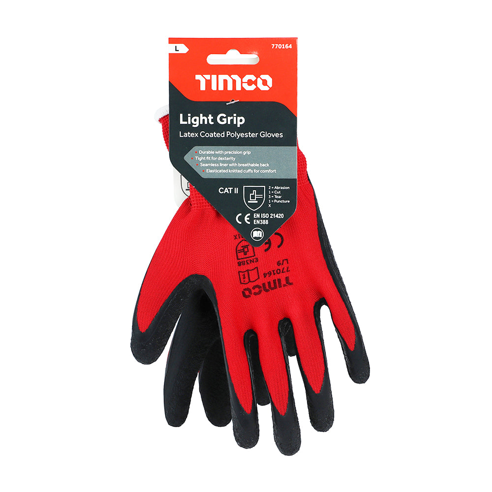 TIMCO Light Grip Glove Latex Crinkle