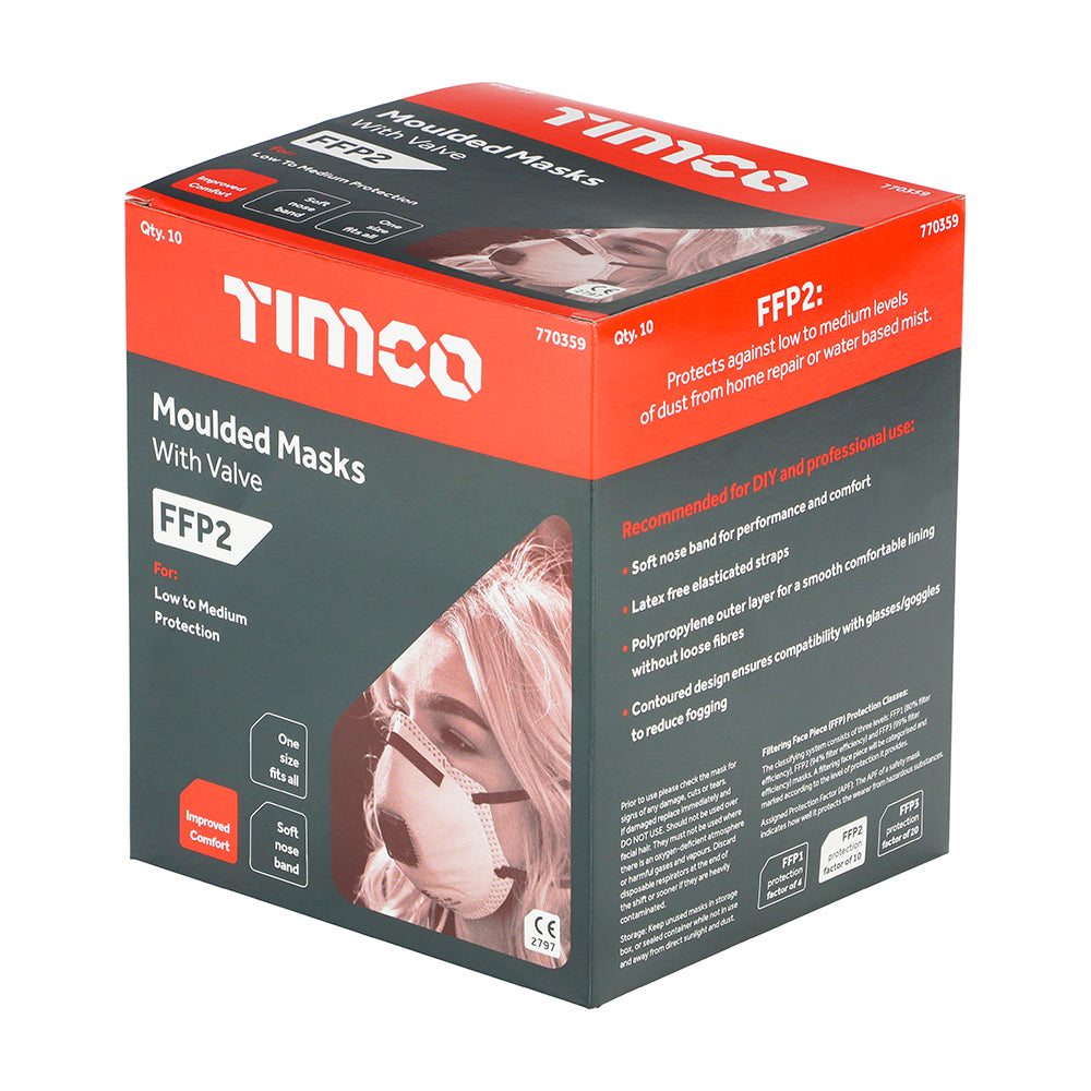 TIMCO FFP2 Moulded Mask - Valved