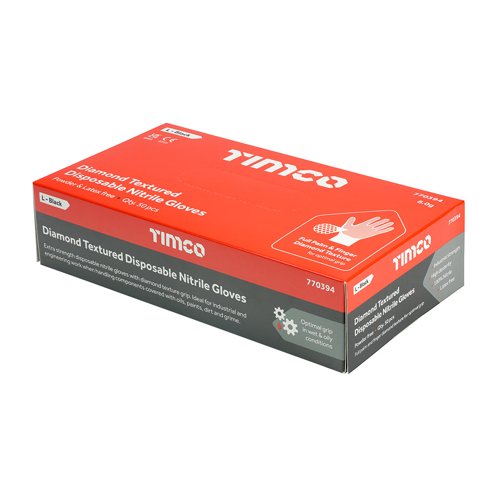 TIMCO Diamond Texture Nitrile Gloves