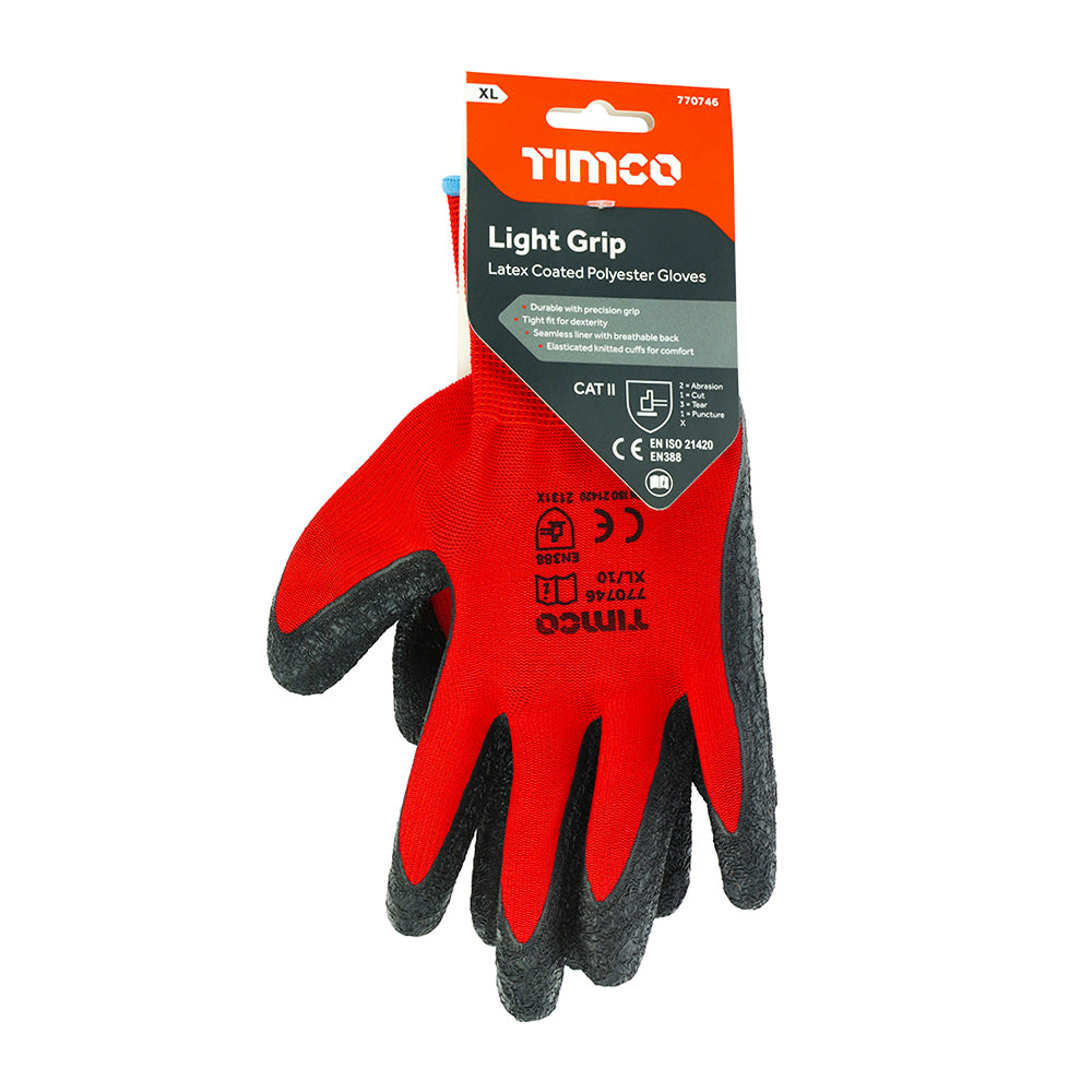 TIMCO Light Grip Glove Latex Crinkle