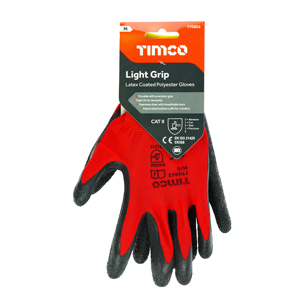 TIMCO Light Grip Glove Latex Crinkle