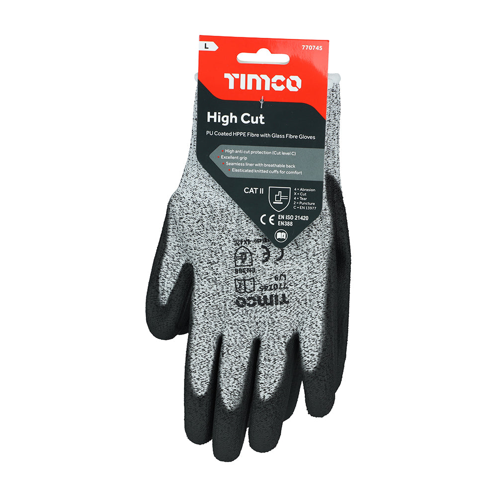 TIMCO High Cut C Glove PU HPPE Fibre