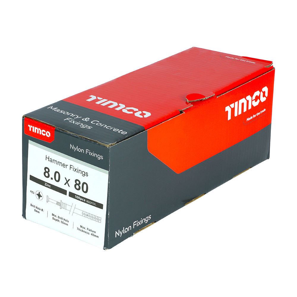 TIMCO Nylon Hammer Fixing - BZP