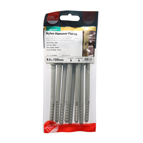TIMCO Nylon Hammer Fixing - BZP