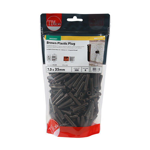 TIMCO Brown Plastic Plug