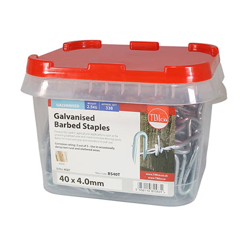 TIMCO Barbed Staples - Galvanised
