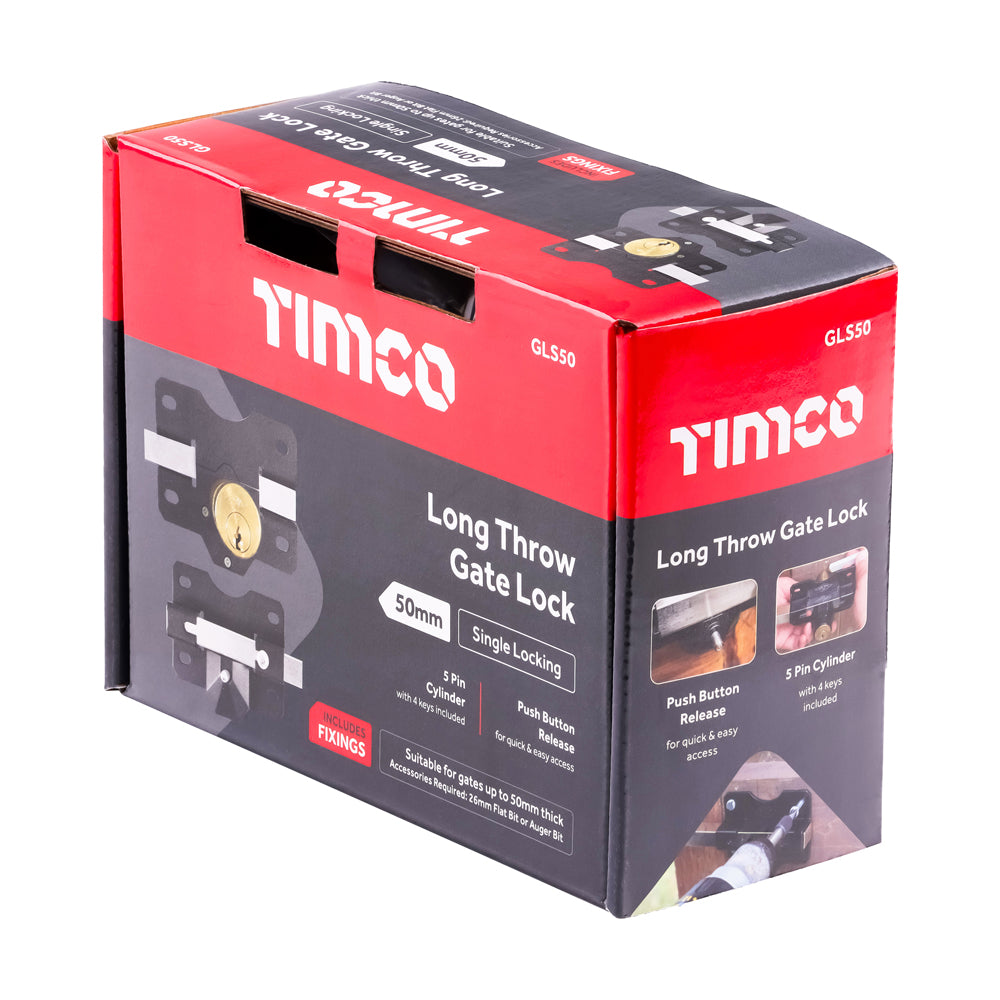 TIMCO Long Throw Gate Lock - Single