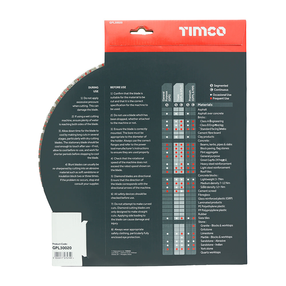 TIMCO Trade Diamond Blade Seg