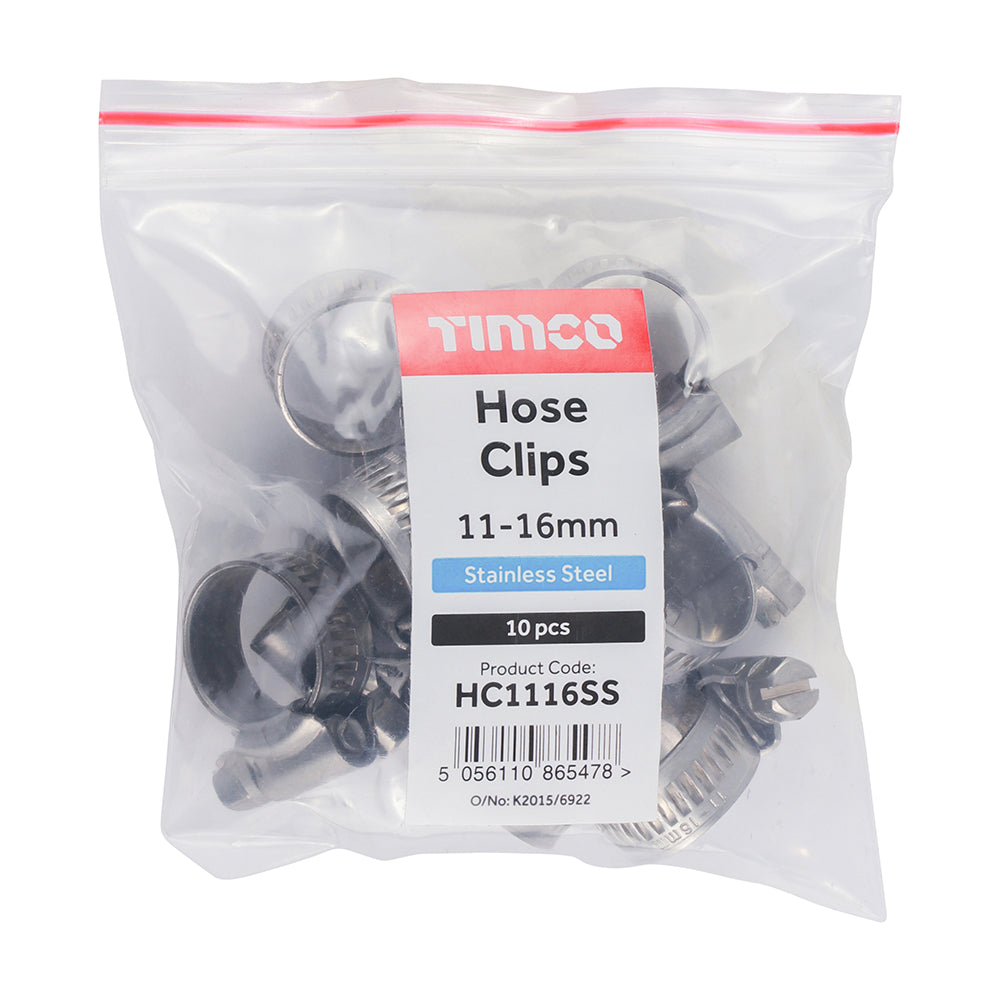 TIMCO Hose Clips - Stainless Steel