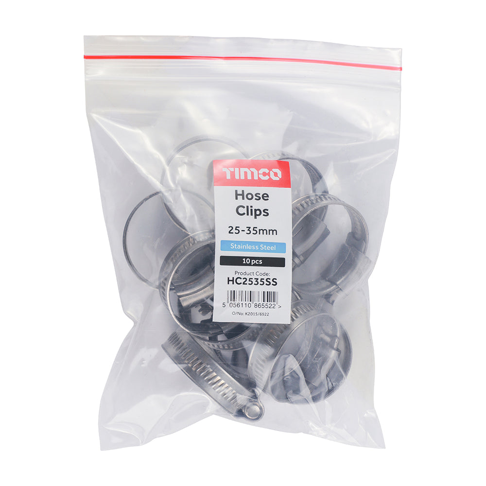 TIMCO Hose Clips - Stainless Steel