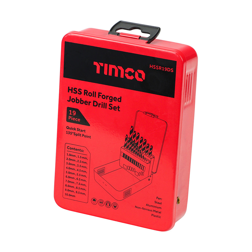 TIMCO HSS-R Jobber Bit Set 1-10mm