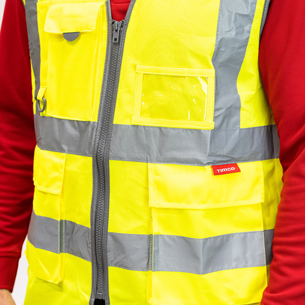 TIMCO Hi-Vis Executive Vest Yellow