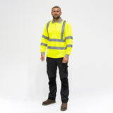 TIMCO Hi-Vis Polo L/SLEEVE Yellow