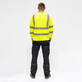 TIMCO Hi-Vis Polo L/SLEEVE Yellow
