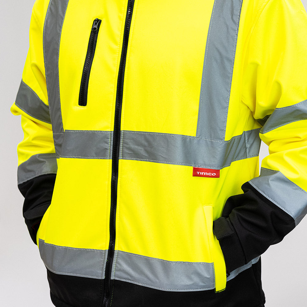 TIMCO Hi-Vis Softshell Jacket Yellow