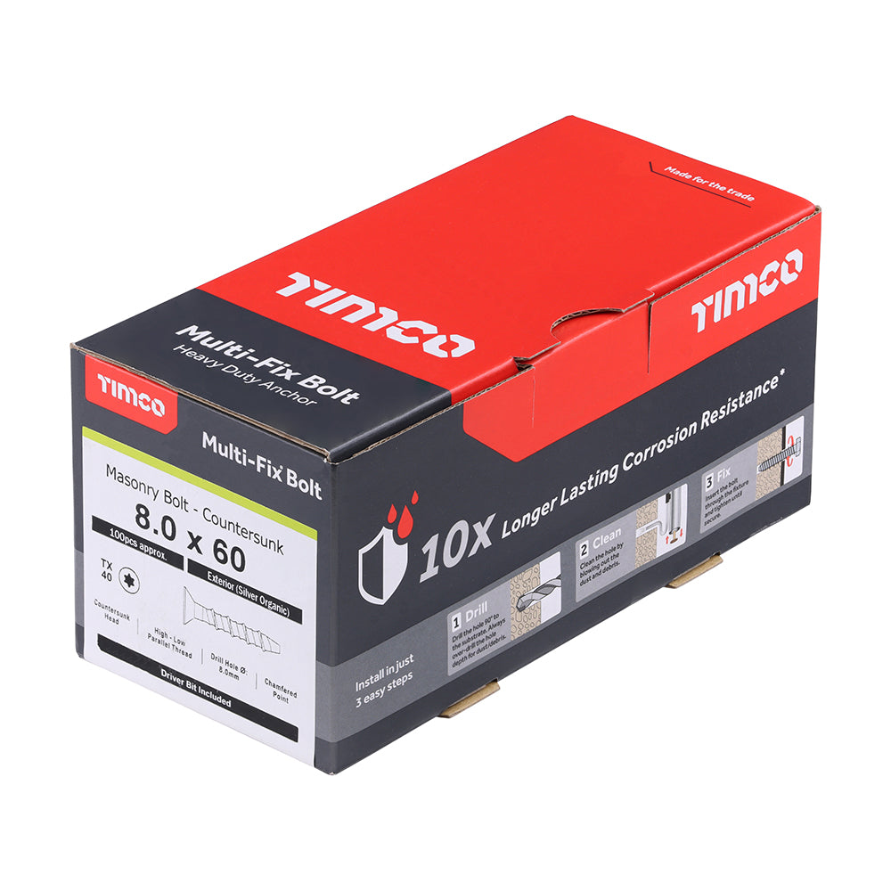 TIMCO Multi-Fix Bolt CSK Head