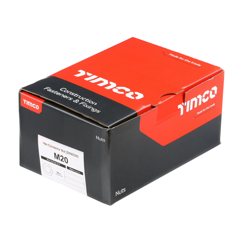 TIMCO Connector Nut DIN 6334 - BZP
