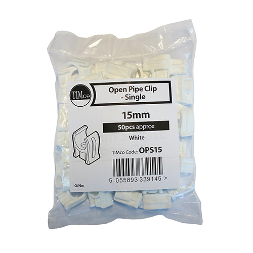 TIMCO Open Pipe Clip - Single